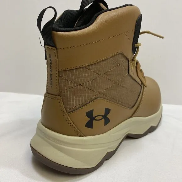 Under Armour Stellar G2 Tactical Boots Men's 9 Lite Brown 6&quot; Leather High Top