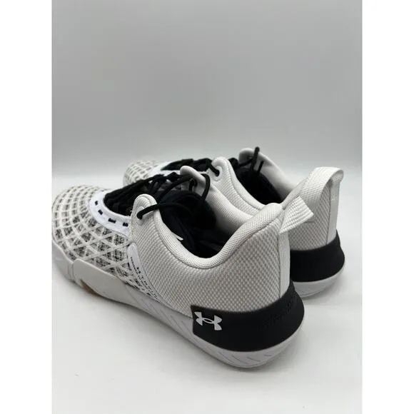 Under Armour TriBase Reign 5 Training Shoes White Black Size 12 NEW