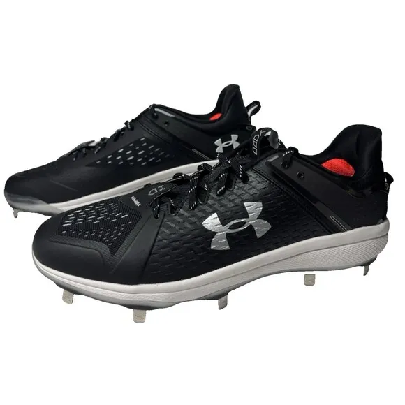 Under Armour UA Mens Size 16 Black Yard Low MT Baseball Cleats Black 3025592-001