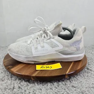 Under Armour UA Project Rock BSR Charged Triple White Training Shoes Mens 9