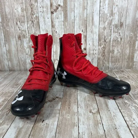 Under‎ Armour Highlight mc cleats Mens 9 red