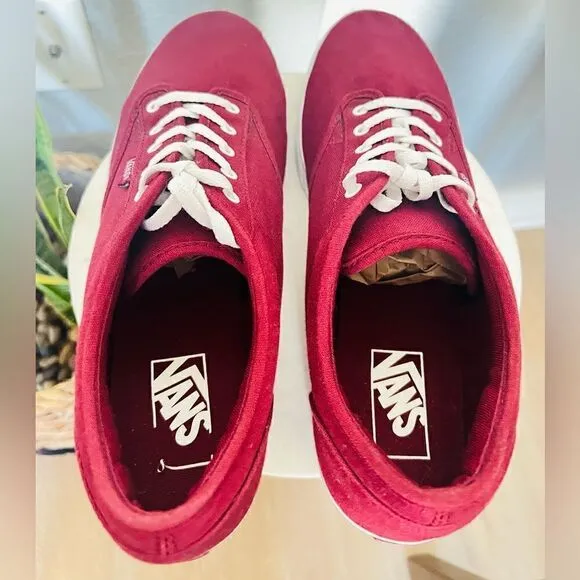 Vans Authentic Classic Tennis Sneaker Shoe, Port Twany (Purple/Red) Size 11 NWOT