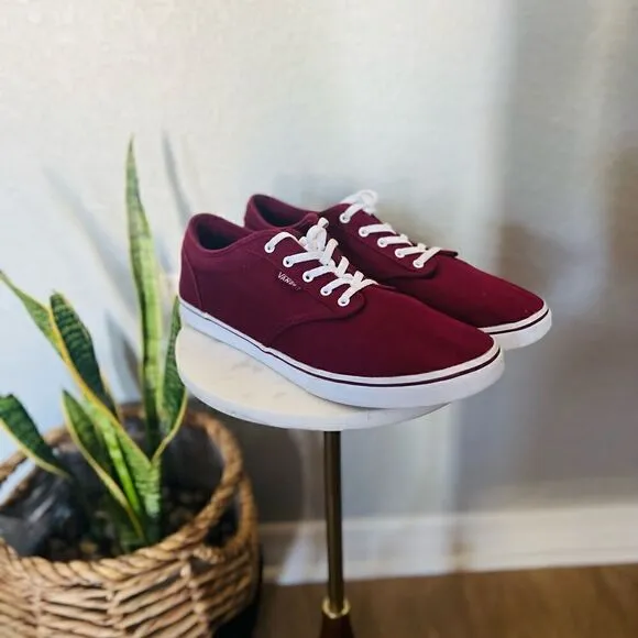 Vans Authentic Classic Tennis Sneaker Shoe, Port Twany (Purple/Red) Size 11 NWOT