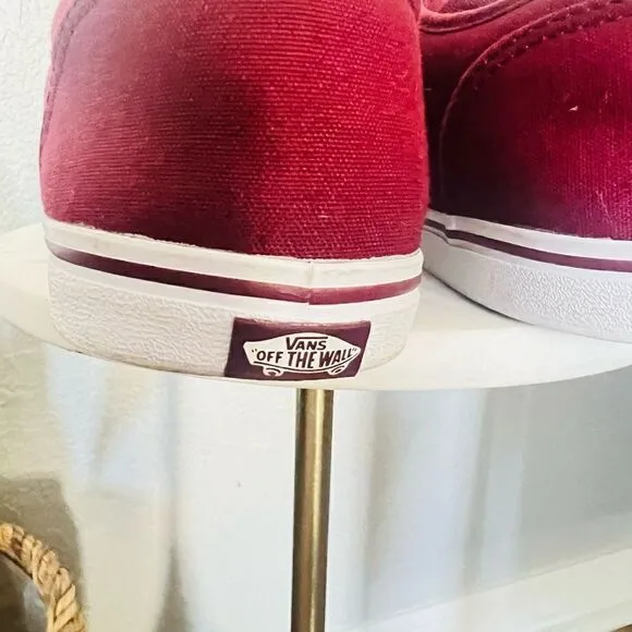 Vans Authentic Classic Tennis Sneaker Shoe, Port Twany (Purple/Red) Size 11 NWOT