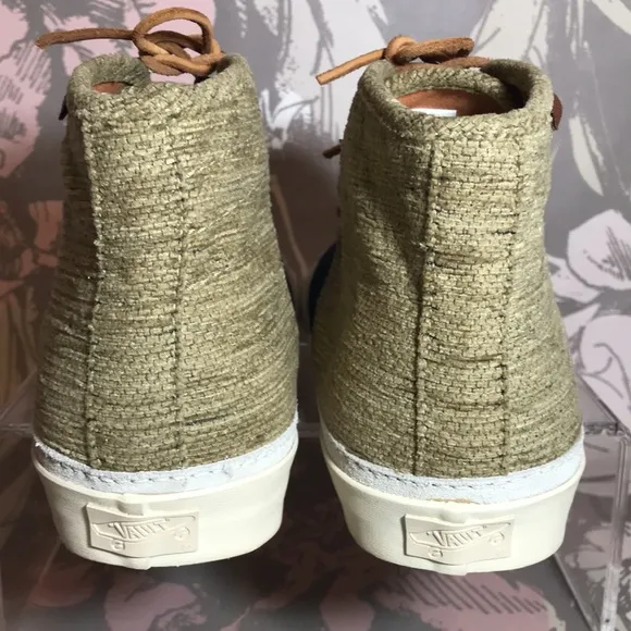Vans Brand Sk8 Hi Vault Sz 8 Suede &amp; Jacquard Hash Vault Tennis Shoes Never Used