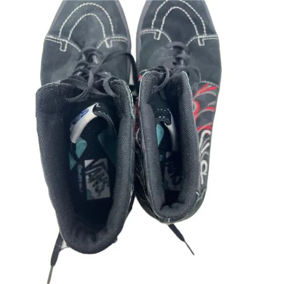 VANS High Top Flame Skate Shoes Mens 12