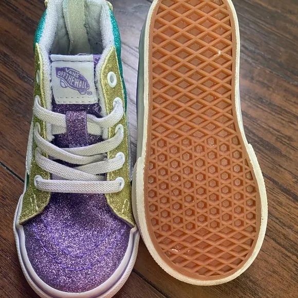 Vans limited edition Mardi Gras toddler high tops
