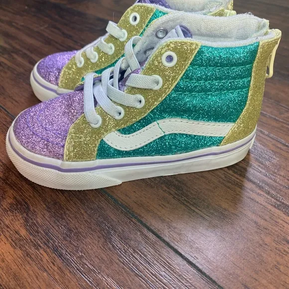 Vans limited edition Mardi Gras toddler high tops
