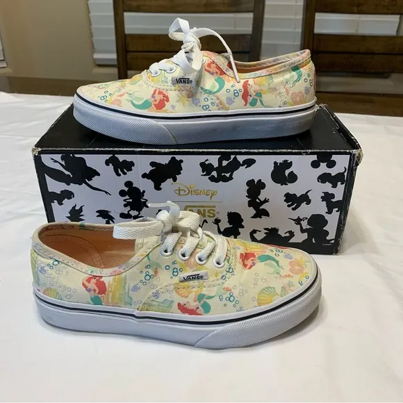Vans little mermaid 🧜‍♀️ collection girls tennis shoes size 2