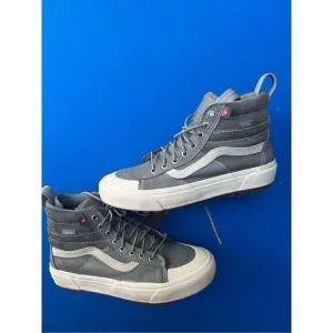 Vans off the wall high tops gray shoes M 8 W 9.5