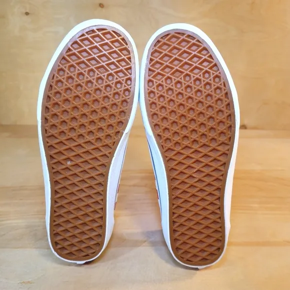 Vans Old Skool Red and White Mens 6.5/Womens 8 Checkerboard Sneakers