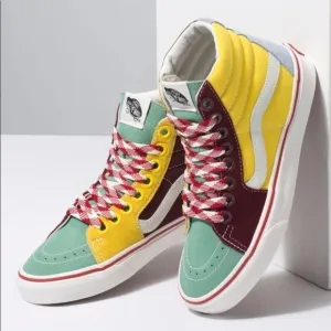Vans Sk8-Hi Frayed Laces “Creme de Menthe” Sneaker Size 9.5 Women
