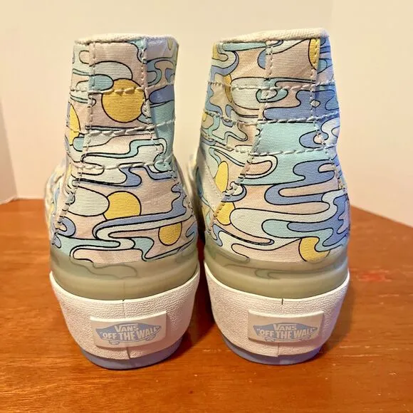 VANS Sk8-Hi Tapered UV Ink Sunwaves Sneakers M 6 W 7.5 Platform VN0005U2ZEL