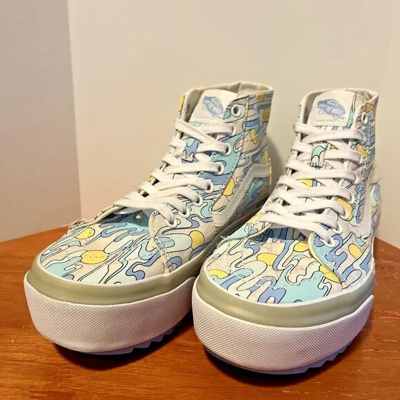 VANS Sk8-Hi Tapered UV Ink Sunwaves Sneakers M 6 W 7.5 Platform VN0005U2ZEL