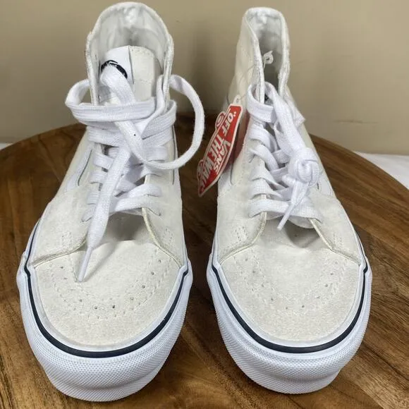 Vans SK8 Hi Turtle Dove Womens White Cream Beige Size 9 NWT High Top Shoes