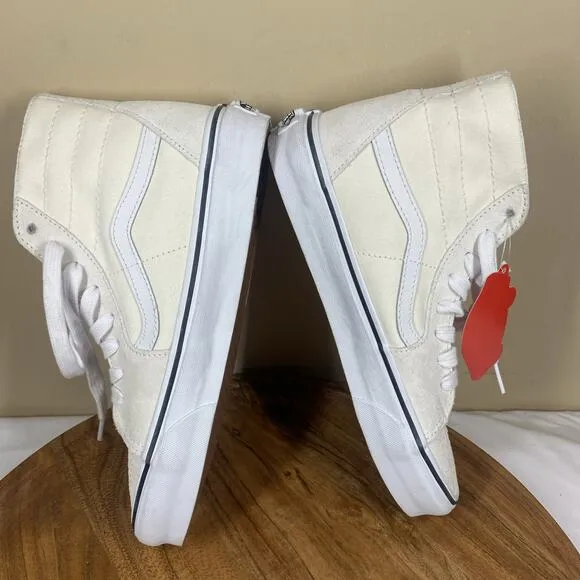 Vans SK8 Hi Turtle Dove Womens White Cream Beige Size 9 NWT High Top Shoes