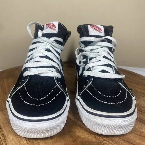 Vans Sk8-Hi Womens Black And White Size 7.5 High Top Shoes