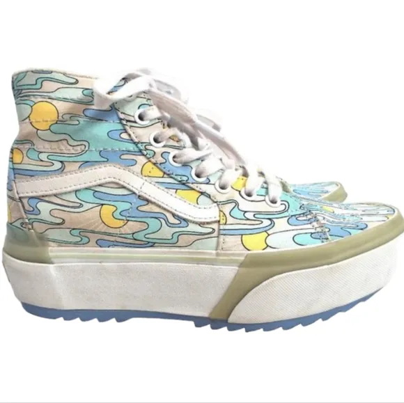 Van's UV Color Changing Platform SK8 Hi Tapered Stacked Shoes Women 7 Men's 5.5