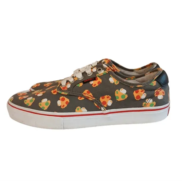 Vans x Nintendo Mushroom Sneakers Tennis Shoes Men's size 8.5