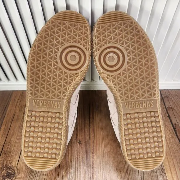 Verbenas Sora Womens Size 10 EU 41 Beige Suede Tennis Shoes Handmade in Spain