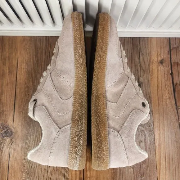 Verbenas Sora Womens Size 10 EU 41 Beige Suede Tennis Shoes Handmade in Spain