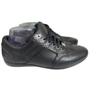Versace Collection Men's Snakeskin Embossed Leather Low Top Sneaker Shoes 7