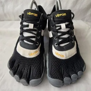 Vibram FiveFingers Speed Men's Running Training Shoes Black/White Sz 42/US 9-9.5