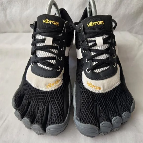 Vibram FiveFingers Speed Men's Running Training Shoes Black/White Sz 42/US 9-9.5