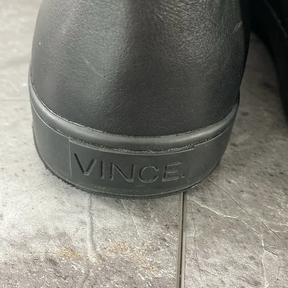 Vince Adam High Top Sneakers Men’s 13 Shoes Black Faux Croc Nubuck Luxe