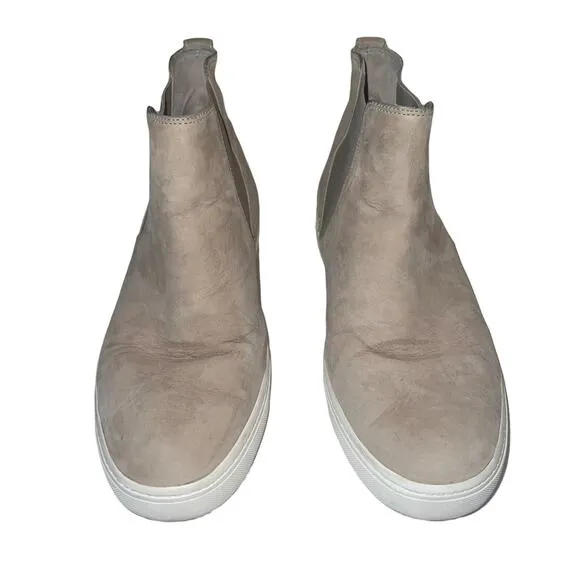 Vince Newlyn Women's Taupe Suede Leather High Top Sneaker Shoes Size 6.5