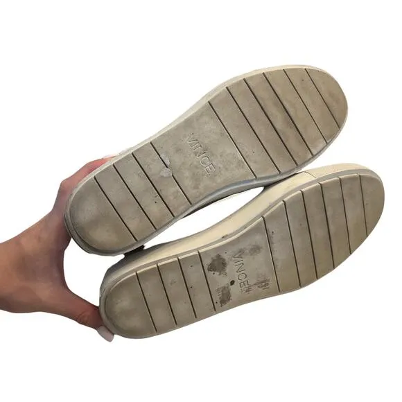 Vince Newlyn Women's Taupe Suede Leather High Top Sneaker Shoes Size 6.5