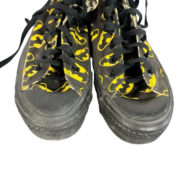 Vintage 80’s Batman Converse High Top Shoes USA Chuck Taylor All Star Sz Men 9