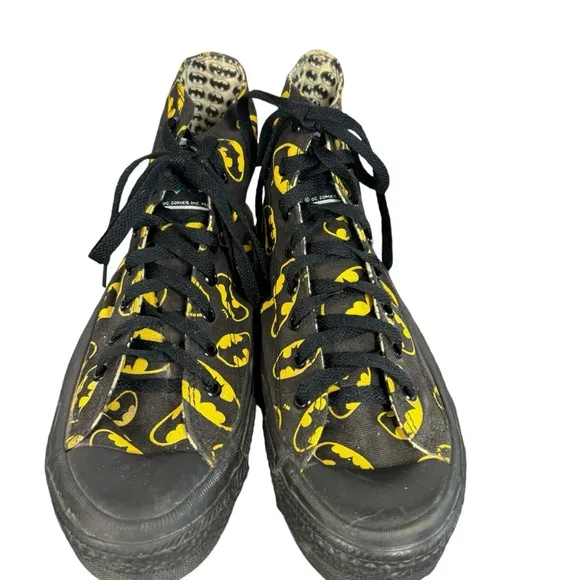 Vintage 80’s Batman Converse High Top Shoes USA Chuck Taylor All Star Sz Men 9
