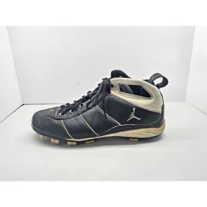 Vintage Air Jordan Jeter Molded Cleats Shoes Black &amp; White 2005 Size 12