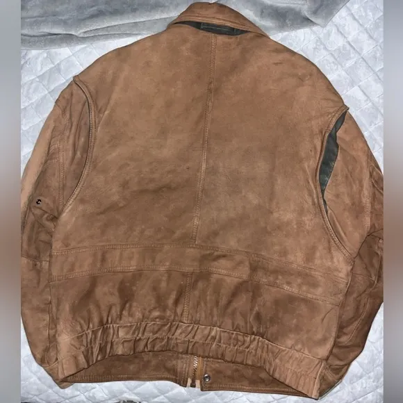 Vintage Andrew Marc Brown Suede Leather Jacket