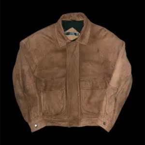 Vintage Andrew Marc Brown Suede Leather Jacket