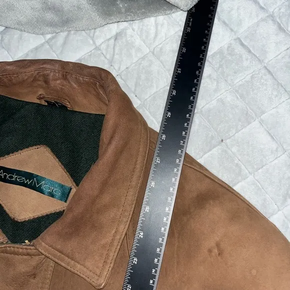 Vintage Andrew Marc Brown Suede Leather Jacket