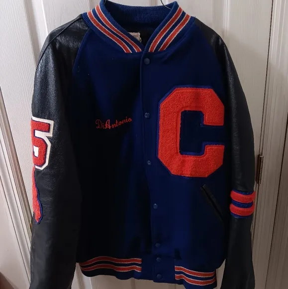 Vintage Clayton Greyhounds Football Letterman High School Jacket Men's Sz XXL