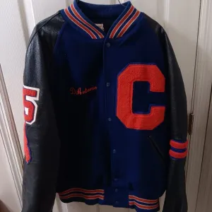 Vintage Clayton Greyhounds Football Letterman High School Jacket Men's Sz XXL