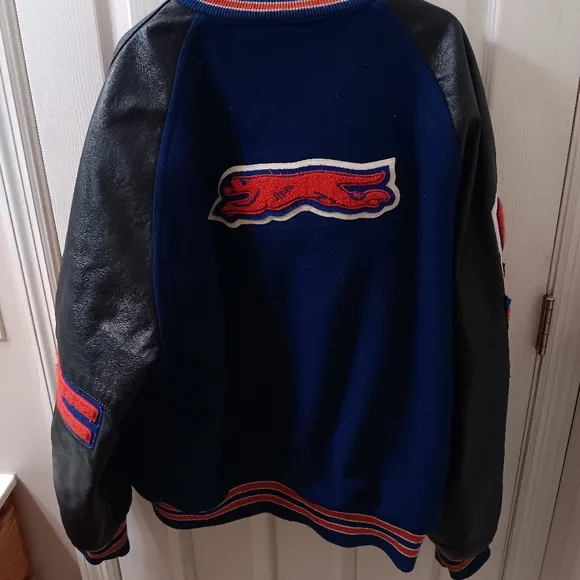 Vintage Clayton Greyhounds Football Letterman High School Jacket Men's Sz XXL
