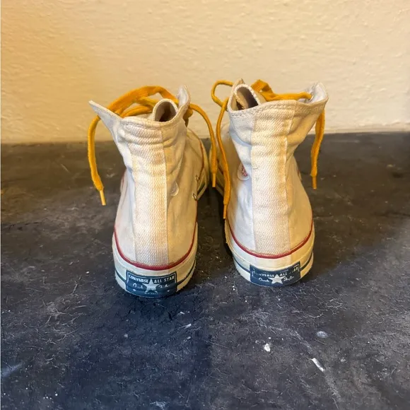 Vintage Converse Chuck Taylor High-Top BB Shoes 11 with Yellow Laces