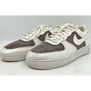 Vintage Nike Air Force 1 Shoes Mens Sz 11.5 Low Brown Grid Pattern Top 2004 US