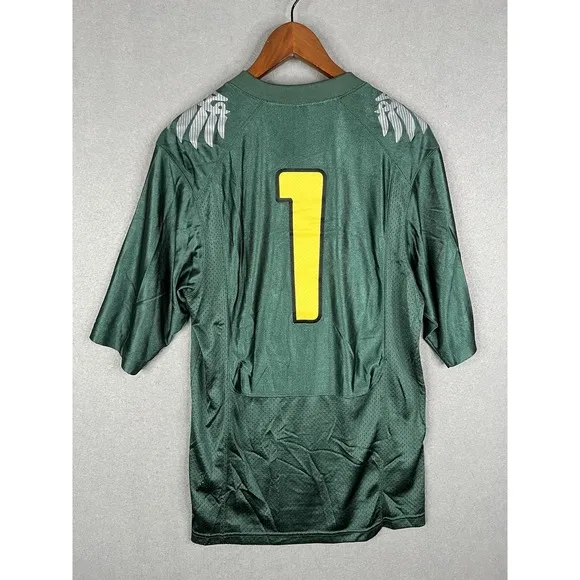 VINTAGE Nike Oregon DUCKS #1 Football Jersey Adult Small Green Authentic Mens‎