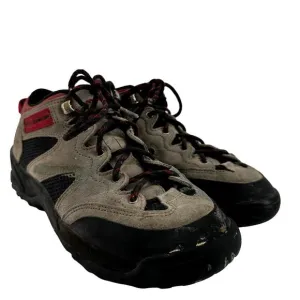 Vintage Salomon 1999 Exentric Hiking Shoes Lace Up Suede Outdoor Taupe Gray 8