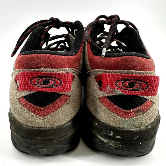 Vintage Salomon 1999 Exentric Hiking Shoes Lace Up Suede Outdoor Taupe Gray 8