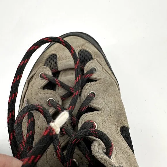 Vintage Salomon 1999 Exentric Hiking Shoes Lace Up Suede Outdoor Taupe Gray 8