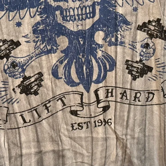 Vintage Y2K House of Pain Grey Blue Skull T-Shirt Size XL