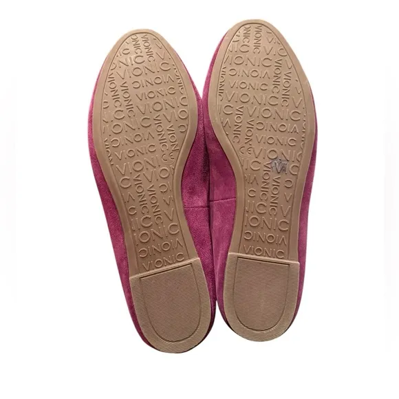 Vionic Carnegie Slip-on Mules Womens Suede Purple Merlot Shoe Size 8