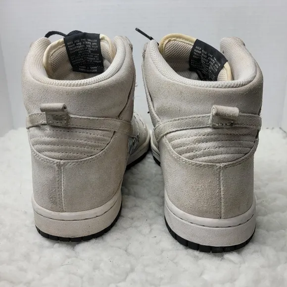 Vtg Nike Dunk Mens Size 10High Top Premium Suede Woven Grey Silver 317891-007
