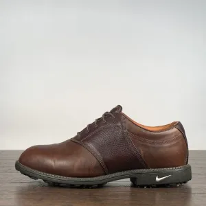 VTG Nike KEMPSHALL LAST Golf Shoes Mens 11 Brown Leather Oxford Spikes Cleats